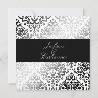 Convites 311-Dazzling Damask Polar Bear