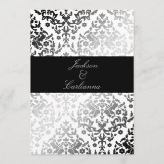 Convites 311-Dazzling Damask Polar Bear