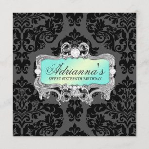 Convites 311 Diamantes do Limão Glam Aqua