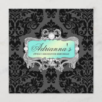 Convites 311 Diamantes do Limão Glam Aqua