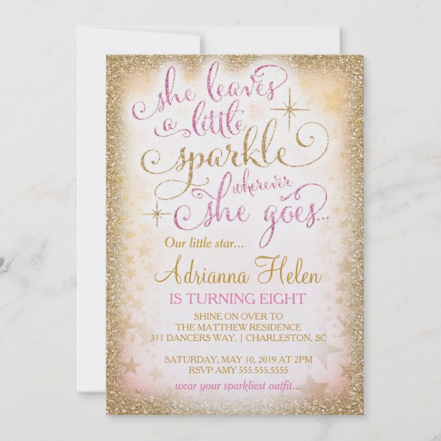 Convites 311 Ela deixa um pouco de brilho onde quer que vá (Frente)