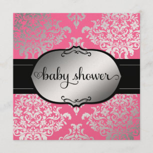 Convites 311 Faux Silver Lux Damask