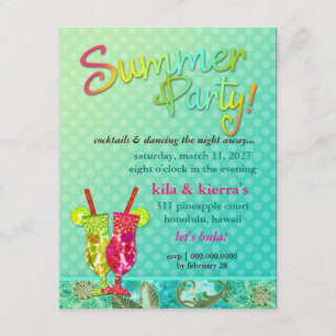 Convites 311 Festa de Verão Turquesa