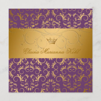 Convites 311-Golden diVine o doce roxo 16 de Royale
