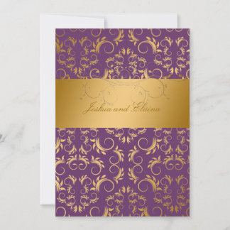 Convites 311-Golden diVine o roxo da beringela de |