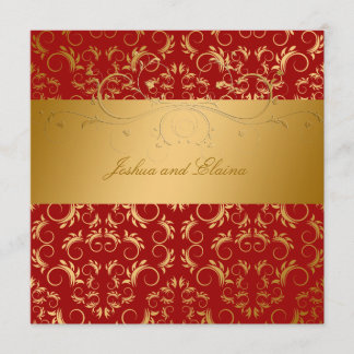 Convites 311-Golden diVine o vermelho de cereja doce 5,25 x