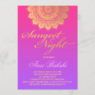 Convites 311 Henna Sangeet NiPink Purple Ombre