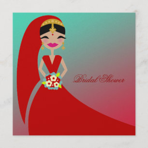 Convites 311-Indian Beauty  Sonho de Turquesa Chá de panel