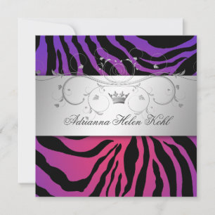 Convites 311-Lingerie de Zebra Radiante Divina Roxo Roxo