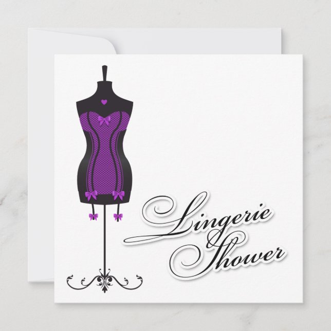 Convites 311-Lingerie Roxo Mannequin (Frente)