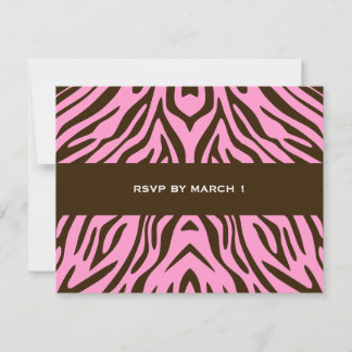 Convites 311-Luxuriosamente N Brown Zebra RSVP
