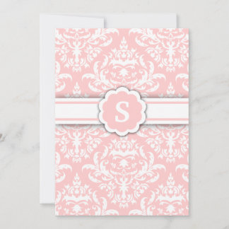 Convites 311-Marissa Monograma, Damask Pink