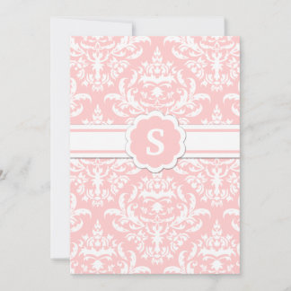 Convites 311-Marissa Monograma, Damask Pink