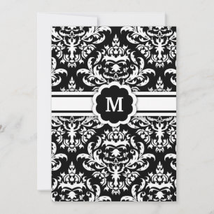 Convites 311-Marissa Monogramas Damask Black