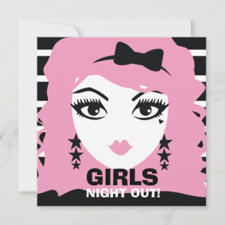Convites 311 Meninas Punk Rosa Bonitas Noite Fora