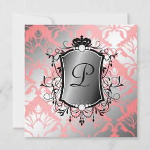 Convites 311 Ooh Chá de fraldas La Coral Damask