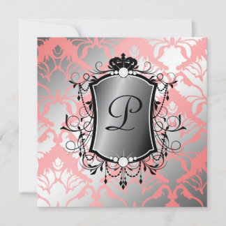 Convites 311 Ooh Chá de fraldas La Coral Damask