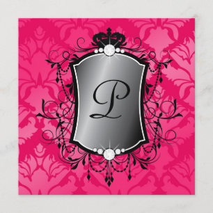 Convites 311 Ooh La Pink Damask Fabuloso 40