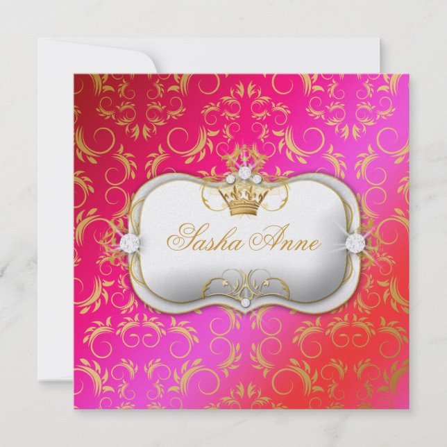 Convites 311 Ouro de Cherry Cake Beijo (Frente)