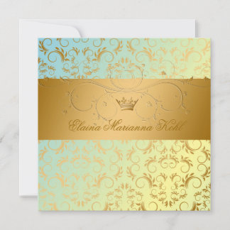 Convites 311-Ouro diVine Blue Yellow Sweet 16