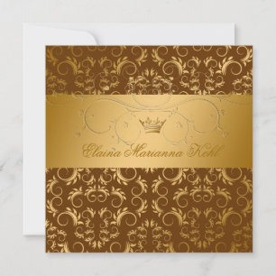 Convites 311-Ouro diVine Chocolate Sweet 16