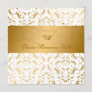 Convites 311-Ouro diVine White Delight Sweet 16
