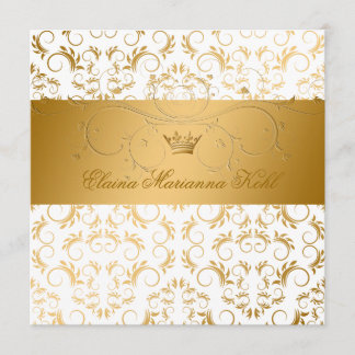Convites 311-Ouro diVine White Delight Sweet 16