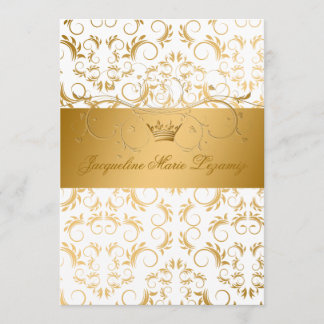 Convites 311-Ouro diVine White Delight Sweet 16
