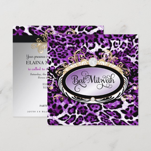 Convites 311 Papel Metálico Púrpura Púrpura E Púrpura Opule (Frente/Verso)