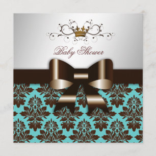 Convites 311 Rosa Turquesa Blackberry Brown Damask