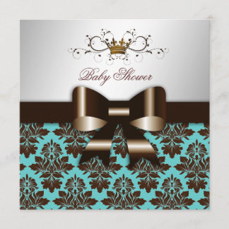 Convites 311 Rosa Turquesa Blackberry Brown Damask