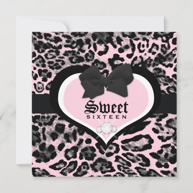Convites 311 Selvagem no Heart Sweet Sixten| Quinceanera (Frente)