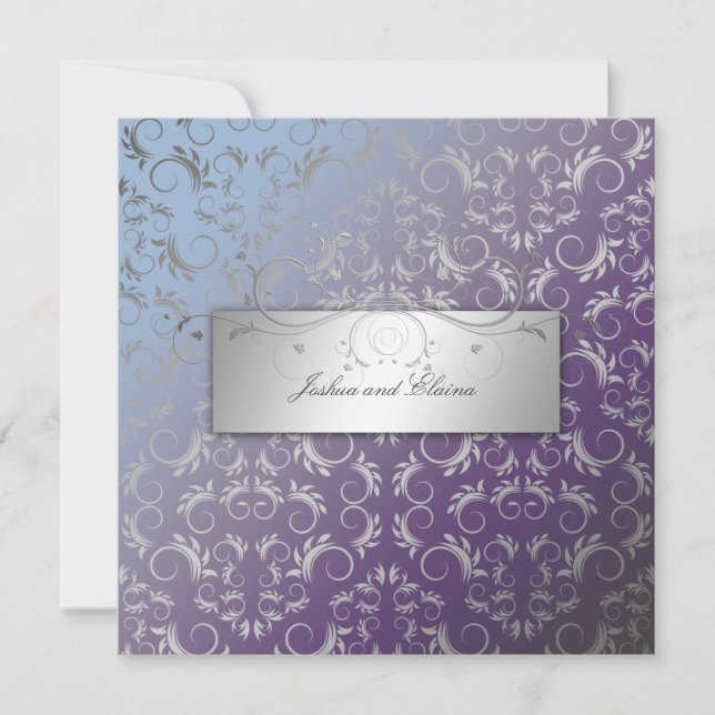 Convites 311-Silver Divine o Hydrangea de | (Frente)