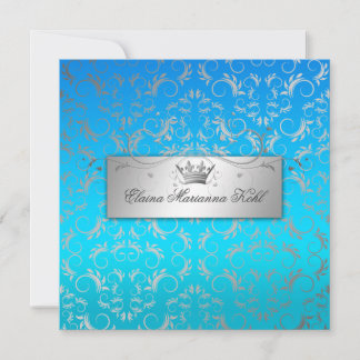 Convites 311-Silver Divine Tropical Fade Sweet 16