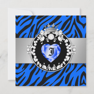 Convites 311 Zebra Tique Beija Rainha dos Corações Doce 16