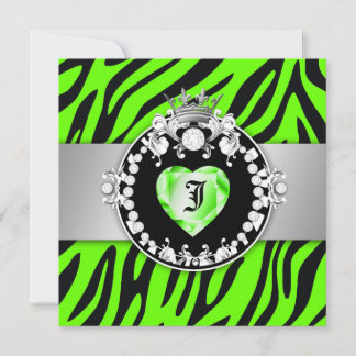 Convites 311 Zebra Tique Beija Rainha dos Corações Doce 16