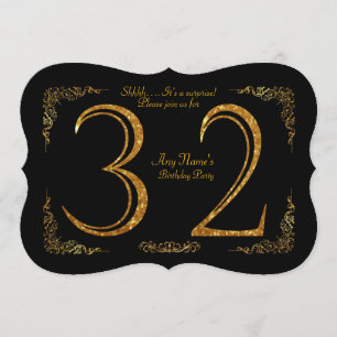 Convites 32º,Festa de aniversário 32º,excelente Gatsby,pret