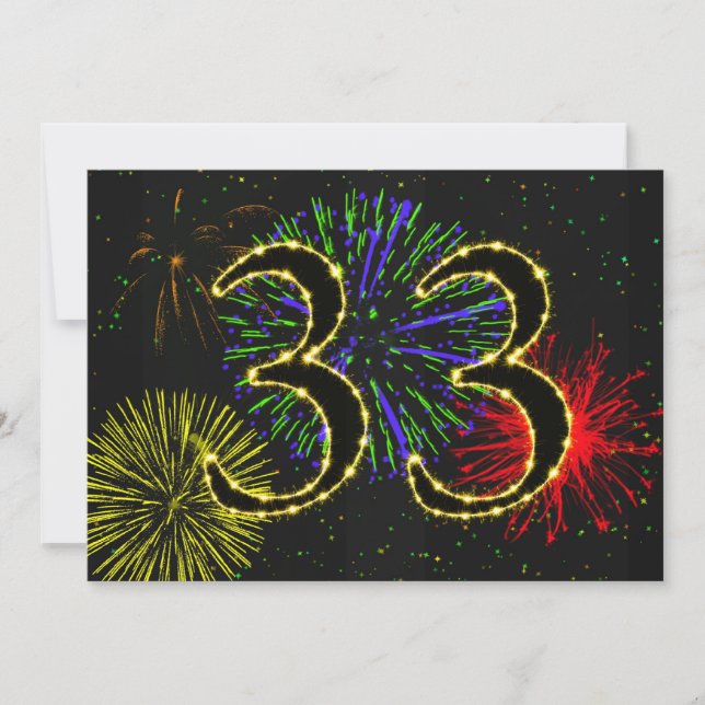 Convites 33ª festa de aniversário convidada (Frente)