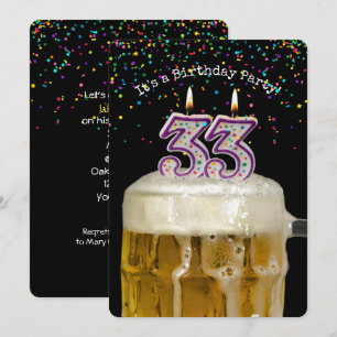 Convites 33ª Festa de Aniversário da Cerveja