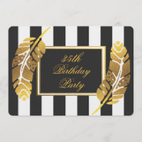 35º aniversário Dourado Pena Preta