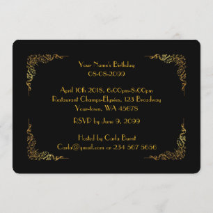 Convites 39,Convite de Aniversário,Diamante de Número,Fot