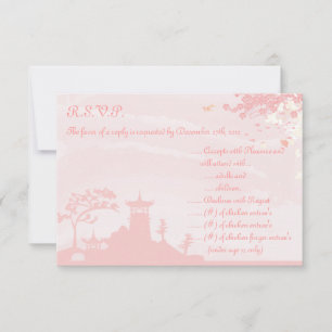 Convites 3,5 x 5 R.S.V.P - Placa de Resposta Oriental Jardi