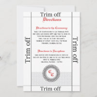 3,5 x 7 Direções Cinza Vermelho Impressora Formal