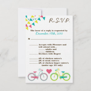 Convites 3,5x5 R.S.V.P. Bicicleta de Bicicleta com Moviment