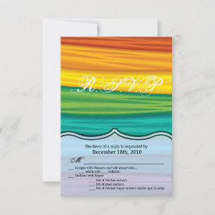 Convites 3.5x5 R.S.V.P. Placa lgbtq pavilhão arco-íris gay