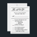 Convites 3.5x5 R.S.V.P. Placa Moderna Tipografia Newsprint<br><div class="desc">Esta Inserção de Placa R.S.V.P. de 3, 5x5 é perfeita para qualquer casal colocar dentro dos seus convites de casamento para os seus destinatários responderem com o seu número de convidados e seleções de entrada. Eles foram projetados para ajustado nas pastas para criar um design de convite em camadas. Estes...</div>