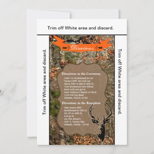 Convites 3,5x6 Direção Câmera de Caça a Caçadores de Cartõe (Frente)