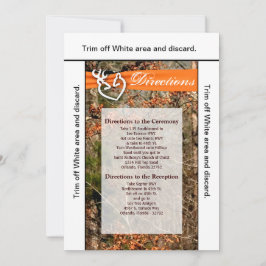 Convites 3.5x6 Direções Casal do veado da placa Buck Camo