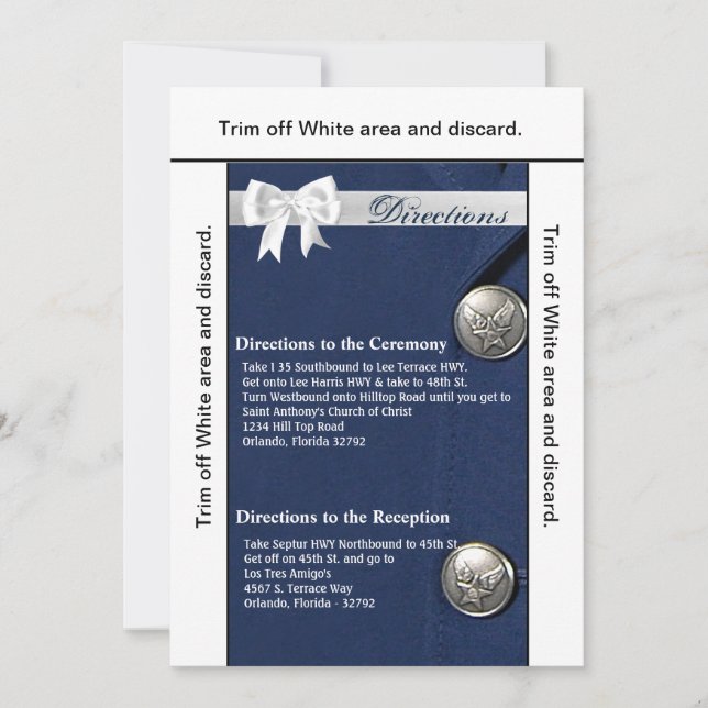 Convites 3,5x6 Direções da Placa Força Aérea Classe A Unifo (Frente)