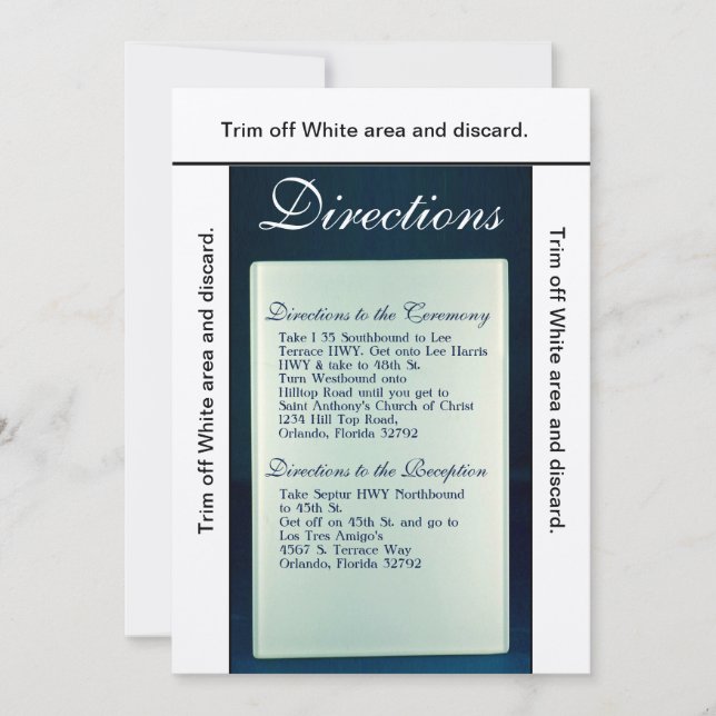 Convites 3.5x6 Direções Fosco Vidro Espelho Moderno da Plac (Frente)